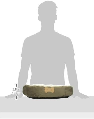 Petmate 290206 Aspen Pet Oval Cuddler Pet Bed, 20" x 16", Chocolate Brown