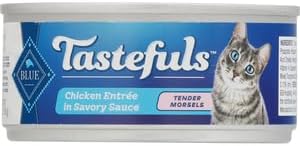 Blue Buffalo Tastefuls Natural Tender Morsels Wet Cat Food, Chicken Entrée 5.5-oz cans (Pack of 1)