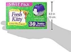 30 Count Fresh Kitty Litter Box Liners Super Thick, Durable, Easy Clean Up Jumbo Scented, Bags with Ties for Pet Cats