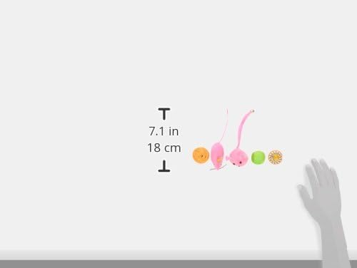 Boss Pet Chomper Kylie's Brites 8-Piece Feather Mouse and Ball Toy Set for Pets