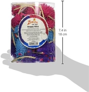 Zanies ZA11070 42 42-Piece Moppy Mice Canister Set Toy