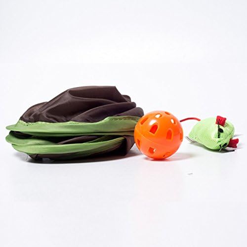 Creation Core Interactive Cat Toy Hide & Seek Game Pop-up Collapsible Puzzle Exercise Toy 9 Holes Mouse Hunt with Bell