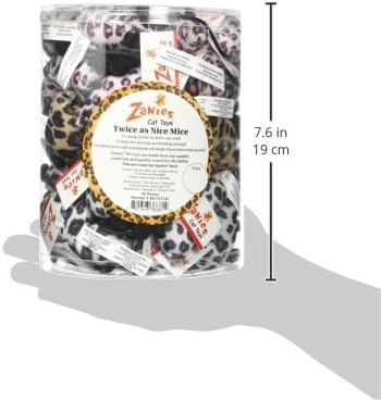 Zanies ZA11071 42 42-Piece Twice as Nice Mice Canister Set Toy