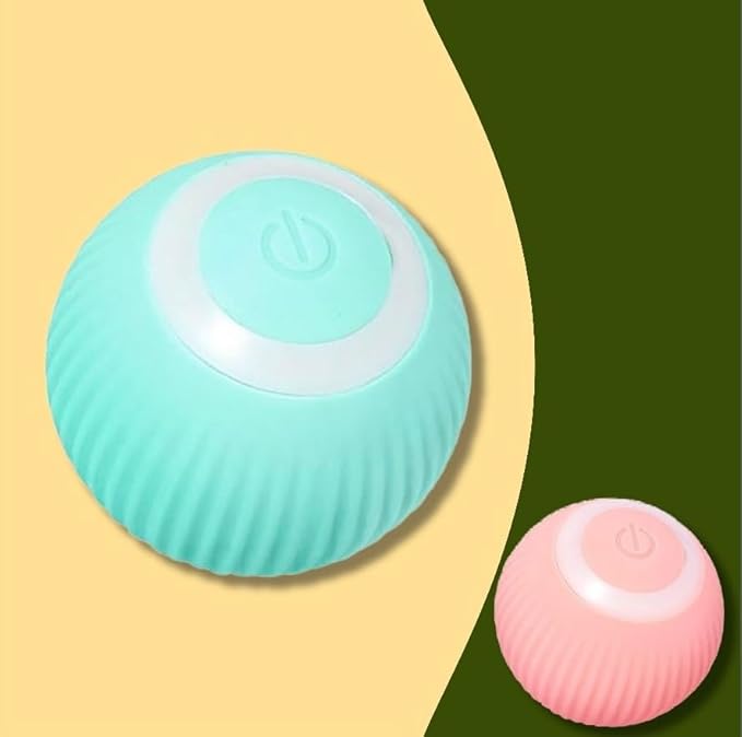 Interactive Smart Cat Ball,Quiet Cat Toys for Indoor Cats Adult Automatic 360° Rotating Kitten Toys,Intelligent Automatic Mobile Ball USB Charging Pet Toy,Fun Gift for Kitten. (Blue)