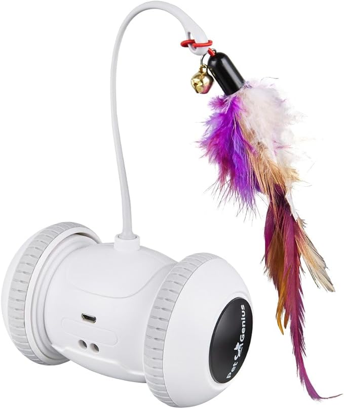 Pet Genius Interactive Smart Cat Toy with Rechargeable Battery - White