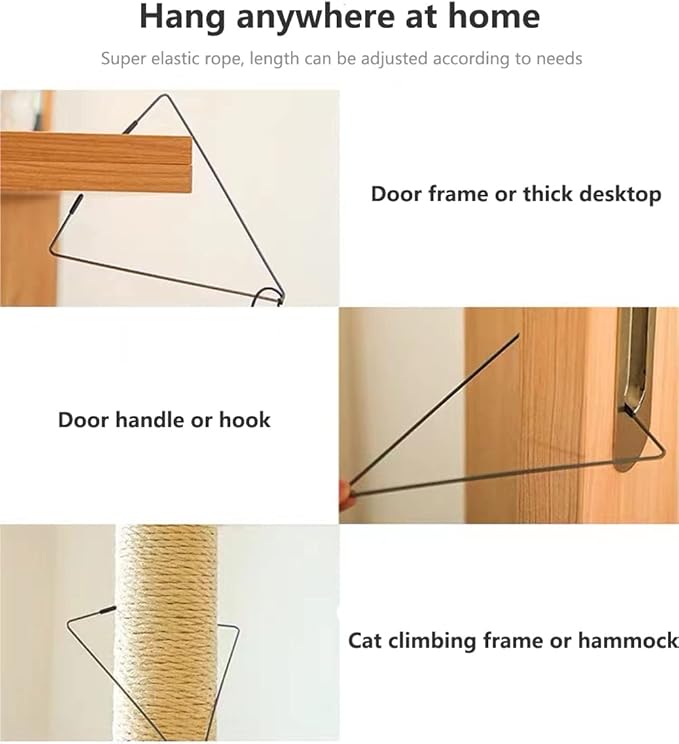 Kalimdor Interactive Cat Feather Toys,Retractable Teaser Toy ,Hanging Interactive Toys for Indoor Cats Kitten Play Chase Exercise, Kitten Mental Exercise Toys (2 Pack)