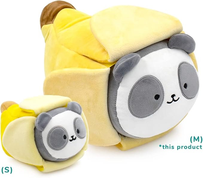 Anirollz Stuffed Animal Plush Toy - Official Roll Blanket Outfitz Doll |Soft, Squishy, Warm, Cute, Comfort, Safe| Banana Pillow with Panda Bear - Birthday Decorations Gift 12" Pandaroll