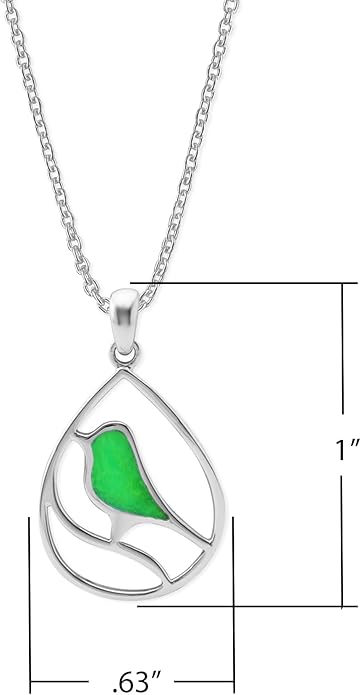 Boma Jewelry Sterling Silver Bird Necklace, 16 inches