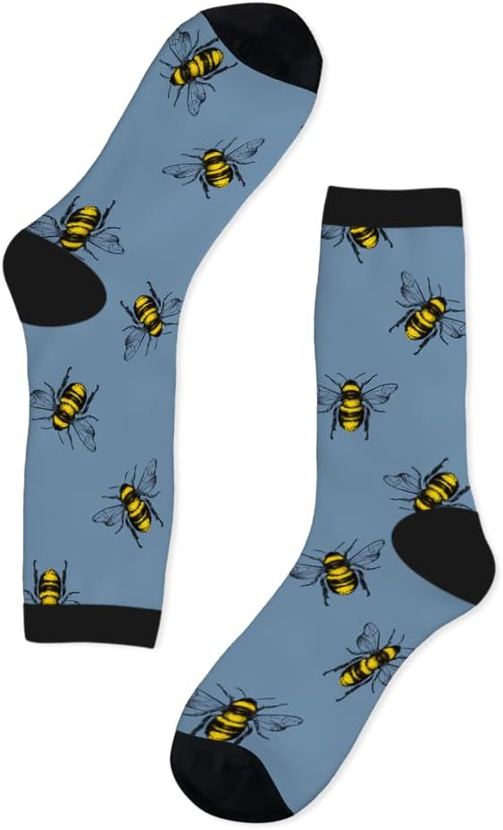 AOYEGO Volleyball Funny Socks Water Polo Balls Iridescent Novelty Casual Crew Socks Contrast Color Design for Women Men Gift