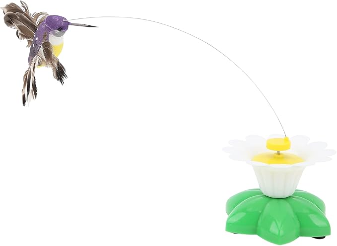 Zerodis Electric Flying Bird Cat Toy, Rotating Bird Cat Toy Bird Cat Toy Fluttering Sound for Kitten Small Animals