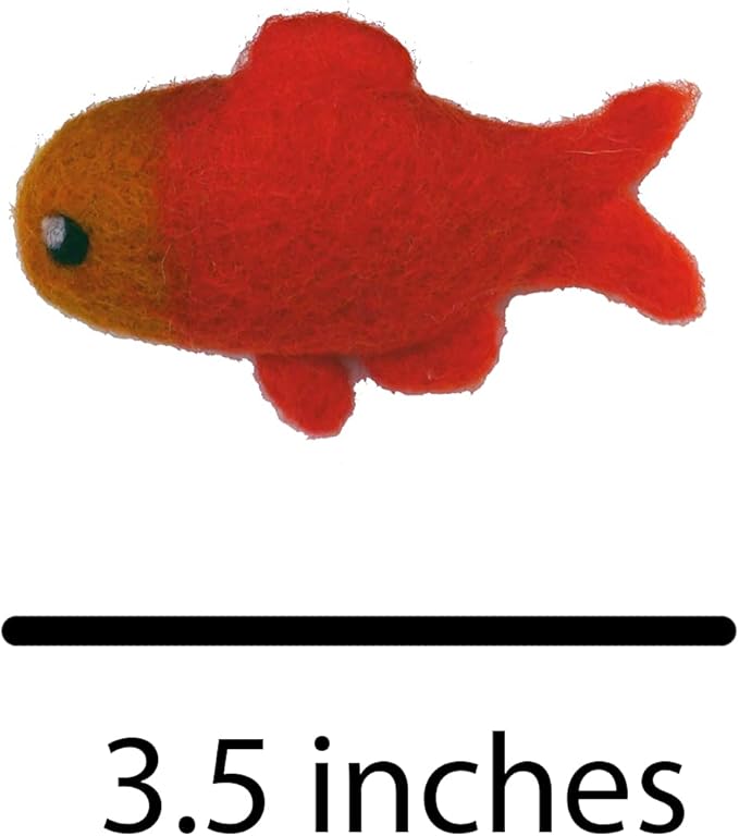 Toys for Cats and Kittens 100% Wool Felt Handmade in Nepal (3 Fish)