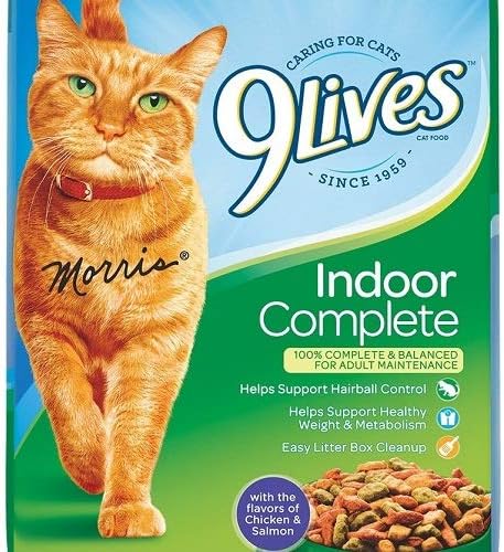 9Lives Indoor Complete Dry Cat Food, 3.15 lb. Bag, 4 Count