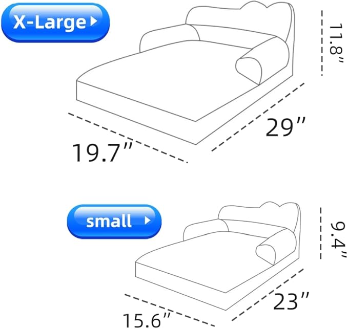 Pet Couch Bed,Pet Bed for Medium Small Cats & Dogs,Fluffy Cat Sofa with Premium Soft Corduroy Fleece,Soft Calming Cat Sofa Beds for Cats Anti-Slip Bottom and Removable Washable Cover (yellow, Small)