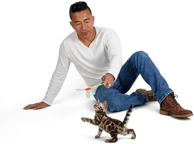 RompiCatz Rustlin' Mylar Teaser Wand and Interactive Cat Toy, Iridescent