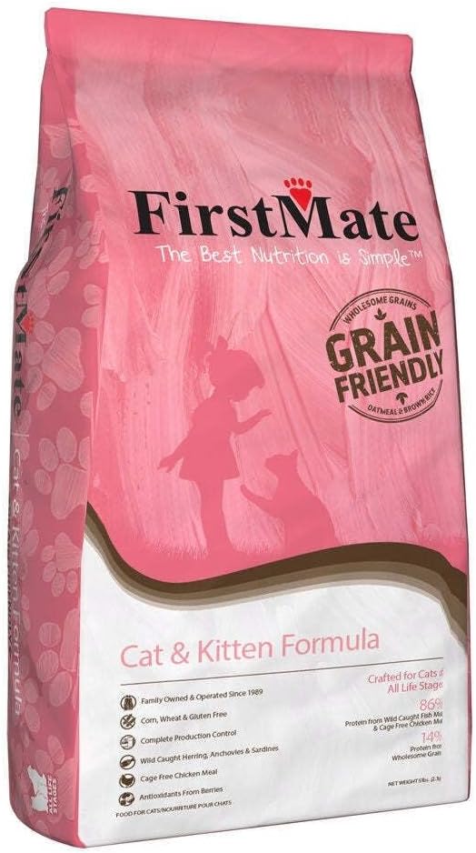 FirstMate Grain Friendly Cat & Kitten Formula 5 LB