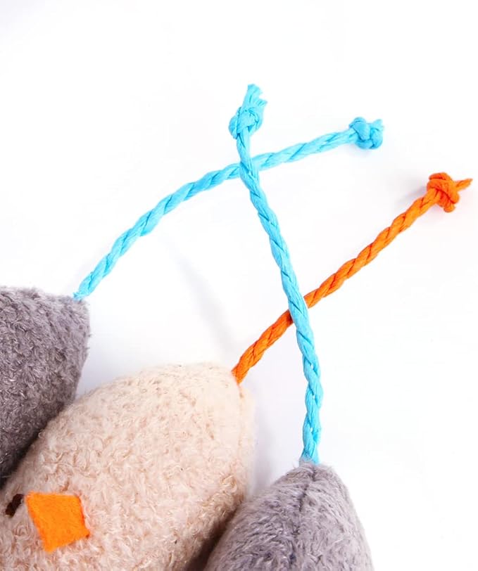 Q.Y.HOME Cat Toy Interactive Toy Plush Mouse Shaped Toy - (3 Pack),Small Breeds