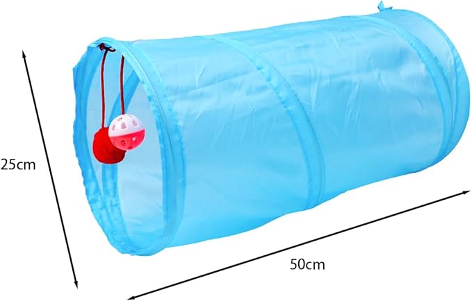 Cat Tunnel Pet Toy Holes Play Tubes Collapsible Pet House Crinkle Play Tunnel Tubes for Cat Puppy Kitty Kitten Rabbit Indoor or Outdoor