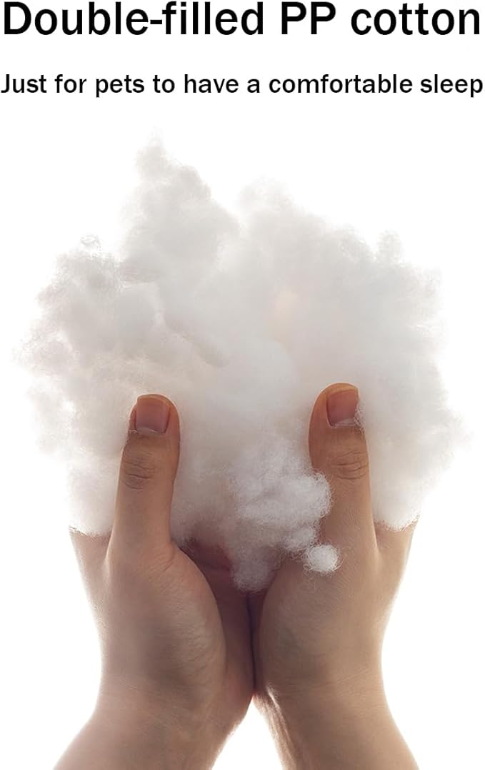 Cat Beds for Indoor Cats,Fluffy Donut Cat Bed Non -Slip Cat Bed Small Dog Bed Self Warming Pet Bed Cat Beds & Furniture Round Anti Anxiety Kitty Bed (Grey L)