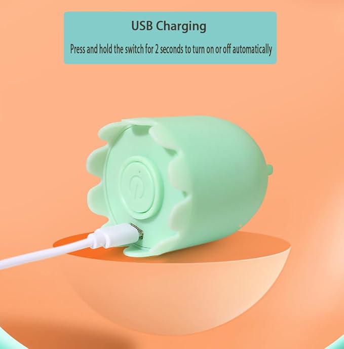 Interactive Cat Toys for Indoor Cats Automatic Cat Toy with LED Lights Simulated Mouse Tail A Rechargeable Smart Cat Toy 360° Rotating Cat Toy (Green)