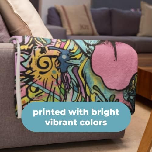 Dawhud Direct Golden Retriever Fleece Blanket - 50 x 60 Inches Soft and Colorful Plush Dean Russo Throw Blankets with Dogs for Kids, Adults - Dog Blanket for Bed, Couch, Sofa and Travel