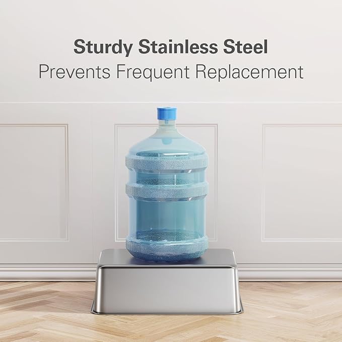 Barhon Stainless Steel Litter Box Small, Kitten Litter Box with High Sides 17" L x 13.3" W x 11.8" H, Metal Kitty Litter Box Easy to Clean, Non Sticky Bottom, Odor-Free, Light Grey