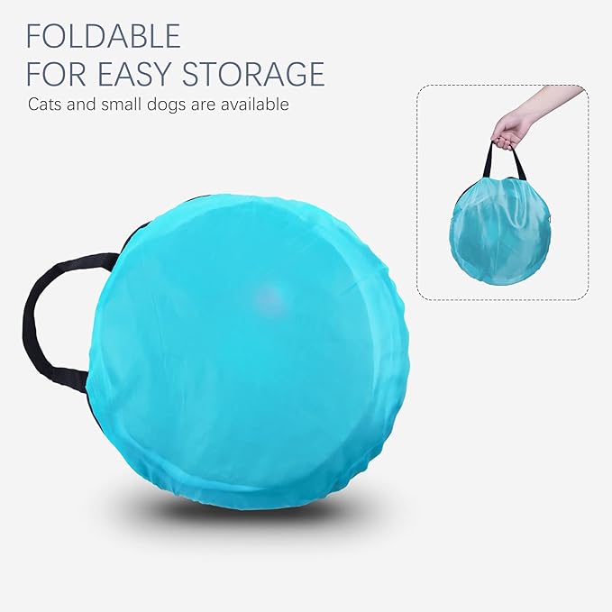 EGETOTA Cat Tunnel for Indoor Cats Large, with Play Ball S-Shape 5 Way Collapsible Interactive Peek Hole Pet Tube Toys, Puppy, Kitty, Kitten, Rabbit (White & Grey)