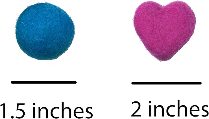 Toys for Cats and Kittens 100% Wool Felt Handmade in Nepal (8 Assorted)