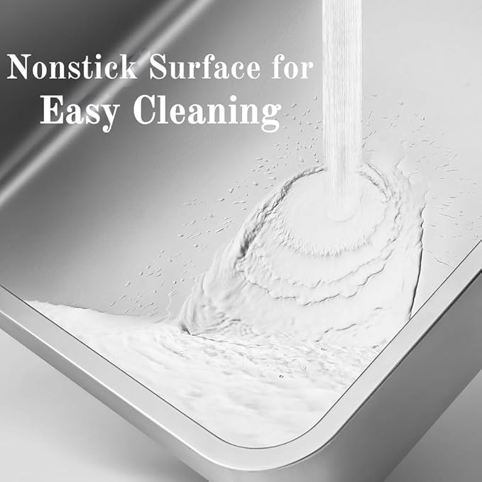 2 Pack - Stainless Steel X-Large Semi-Enclosed Litter Box kit for Multiple Cats, Matching Scooper and Holder Included, High-Sided, Easy to Clean (Navy Blue)