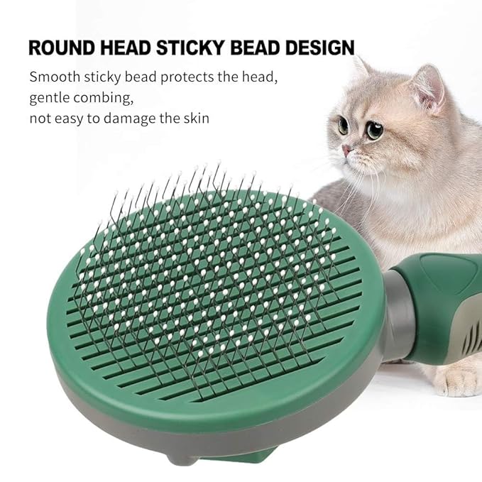 Pet Grooming Tool Needle Brush, Self Cleaning Slicker Brushes for Pet Grooming, Remove Undercoat, Shedding Hair from Long or Short Hair Pro.