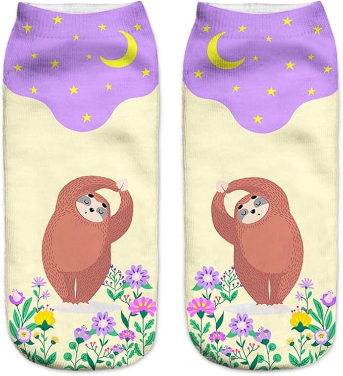 Benefeet Sox Funny Ankle Socks Cute Novelty No Show Animal Fruit Flower Cartoon Colorful Graphic Low Cut Socks for Women Girl