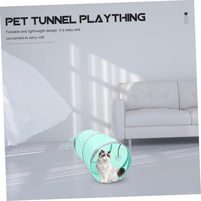 Interactive Cat Tunnel Toy Indoor Cats Kittens Foldable Pet Play Tunnel Home Use Toys Active Play Exercise