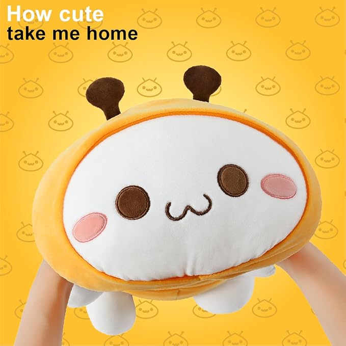 Onsoyours Cute Kitten Bee 20" Plush Toy Stuffed Animal Kitty Soft Anime Cat Large Plush Pillow for Kids (Yellow Cat Bee, 20")