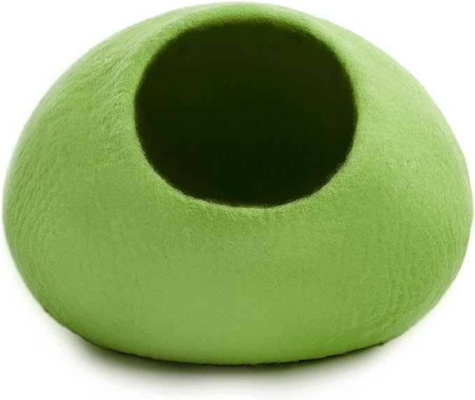 Woolygon Premium Wool Cat Cave Bed - Felt Cat Cave Handmade from 100% Merino Wool, Eco-Friendly Felt Cat Bed for Indoor Cats and Kittens