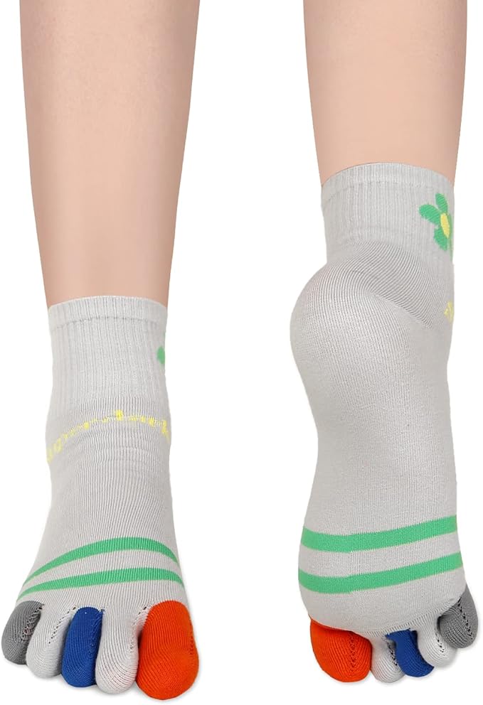 Benefeet Sox Funny Toe Socks Women Five Finger Socks Girls Cute Toe Seperated Cotton Socks Running Athletic Christmas Gifts