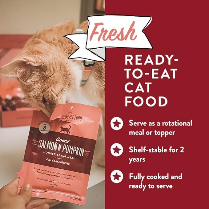 Human-Grade Mixed Variety Pack Wet Cat Food Pouch — Moist, Soft Cat Food Mixer, Topper, and Rotational Meal (Chicken, 12 Pack) by Portland Pet Food Company