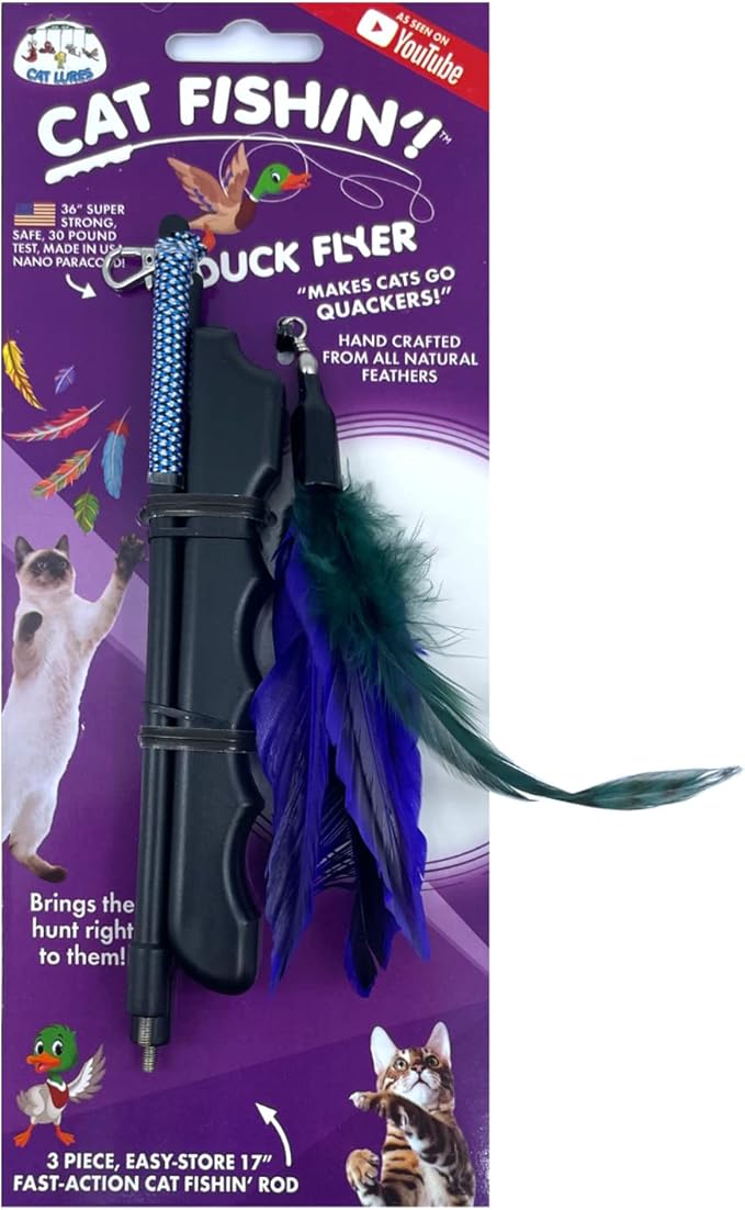 Cat Lures Cat Fishin Duck Flyer (3 Piece Rod + Attachment)