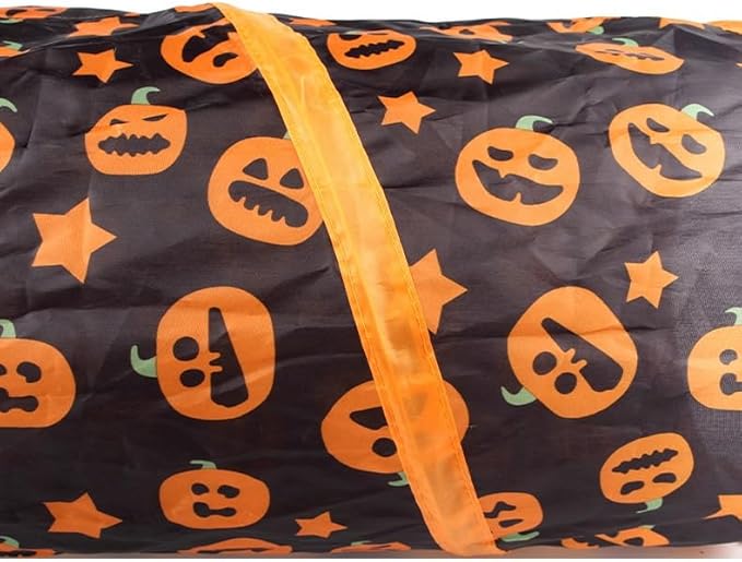 Halloween Pumpkin Printed Cat Tunnel, Polyester, Waterproof, Washable, Foldable,9.85 in Diameter, 51 in Length