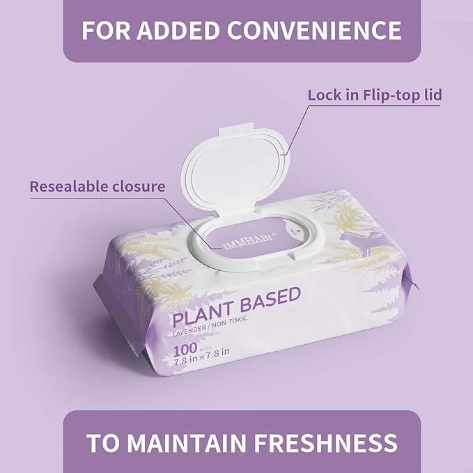 400 Dog Wipes for Paws and Butt Plant Based Hypoallergenic Pets Cleansing & Deodorizing Anal Gland Hygienic Puppy Wipes for Dogs Face and Body Wipes Cleaning Fur Doggie Wipes Doggy Wipes (Lavender)