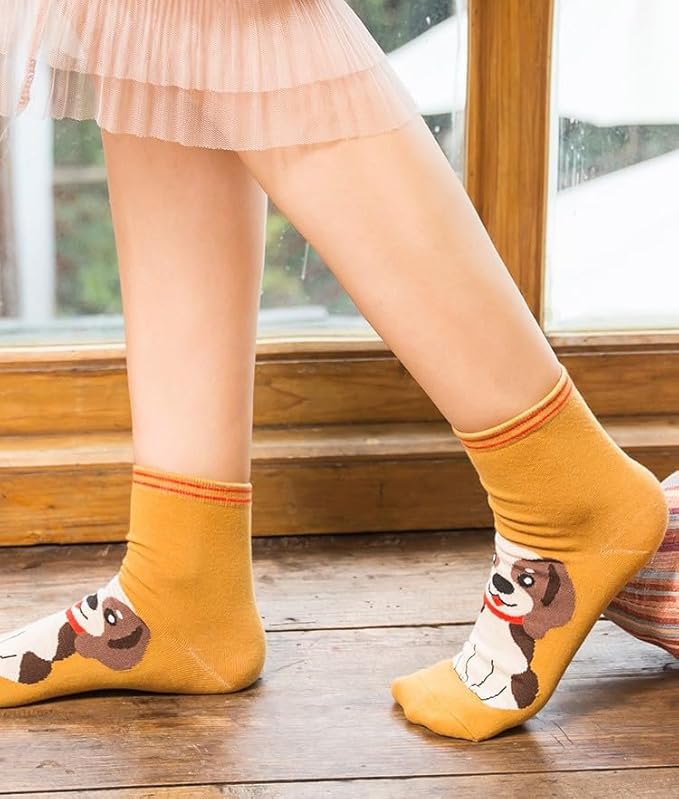 Benefeet Sox Womens Novelty Funny Crew Socks Girls Cute Animal Colorful Floral Patterned Silly Funky Casual Cotton Socks