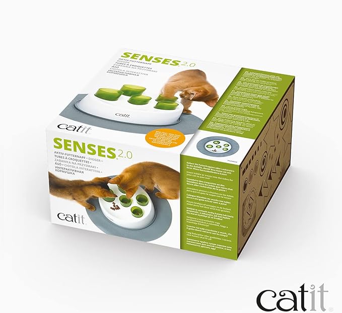 Catit Senses 2.0 Digger Interactive Slow Feeder - Turn Mealtime into Play Time