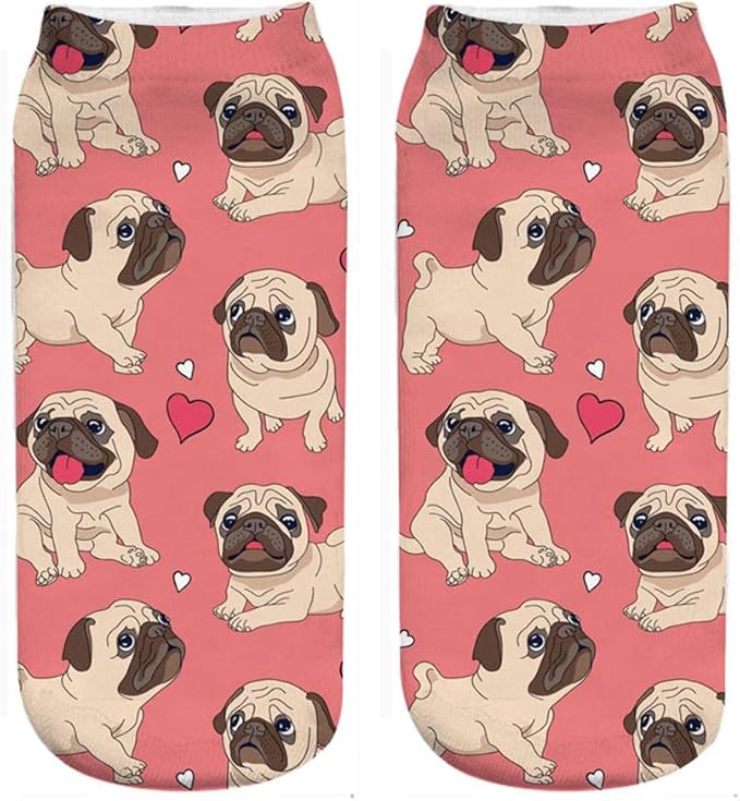 Benefeet Sox Womens Girls Funny Crazy Ankle Socks - Fun Novelty 3D Print Pattern Silly Cute Animal Food