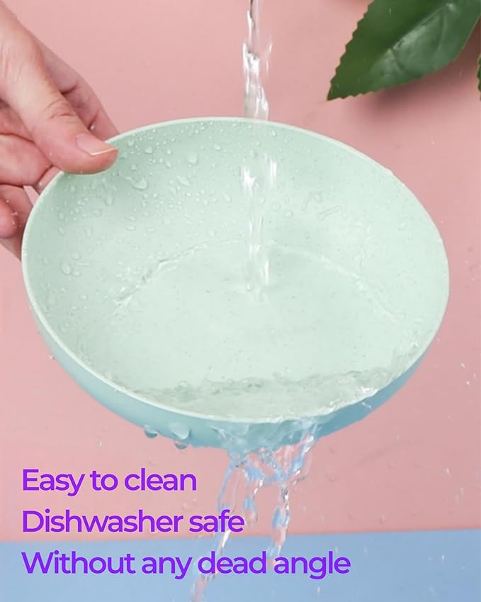 6-Pack Cat Food Bowl with Non Slip Feet, Whisker Fatigue Cat Dishes for Food, Shallow Kitten Bowls Set for Indoor Cats, 5.5" Flat Cat Plates for Wet Food