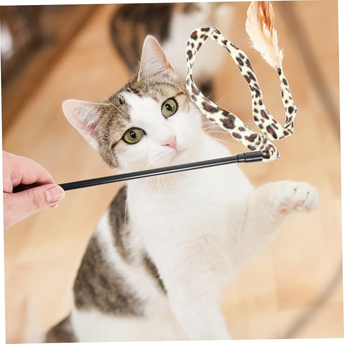 balacoo 12 Pcs Cat Teaser Cat Running Toy Cat Exercise Toy Cat Teasing Cat Toys Cat Teething Toy Cat Toy Wand Pet Treat Toy Cat Catcher Toy Cat Chasing Toy Cloth Stick Kitten