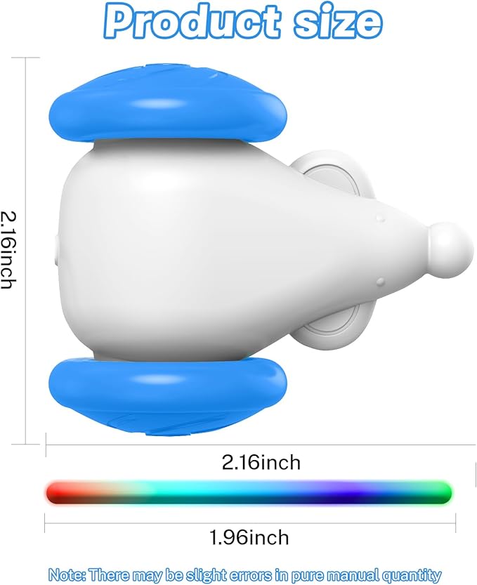 Interactive Cat Mouse Toy with LED Lights, Smart Cat Toy for Indoor Cats, USB Rechargeable Automatic Electric Cat Toy, Bule