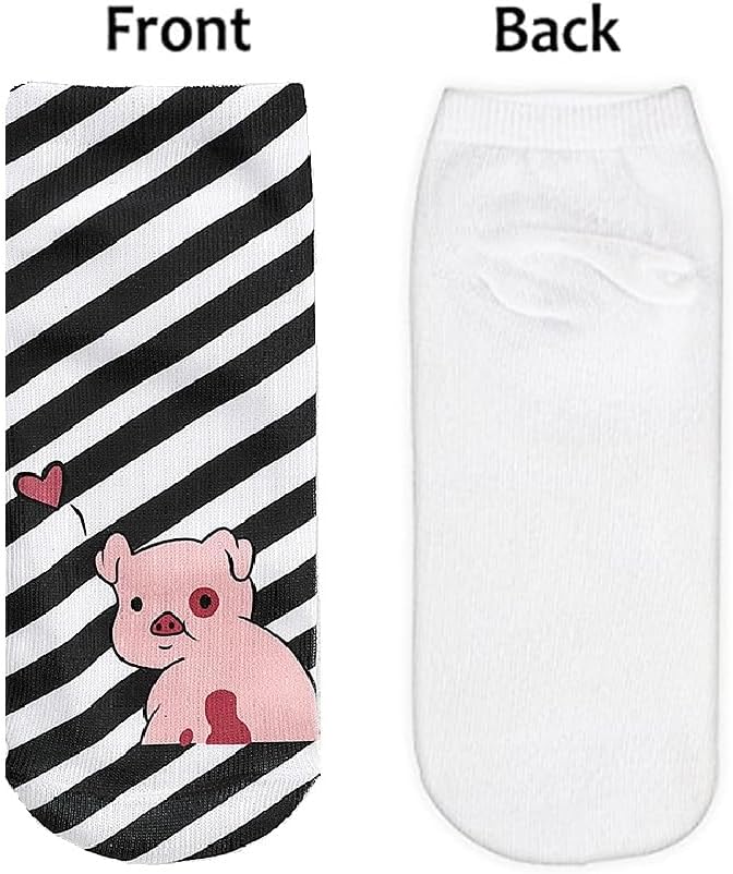 Benefeet Sox Womens Girls Funny Crazy Ankle Socks - Fun Novelty 3D Print Pattern Silly Cute Animal Food