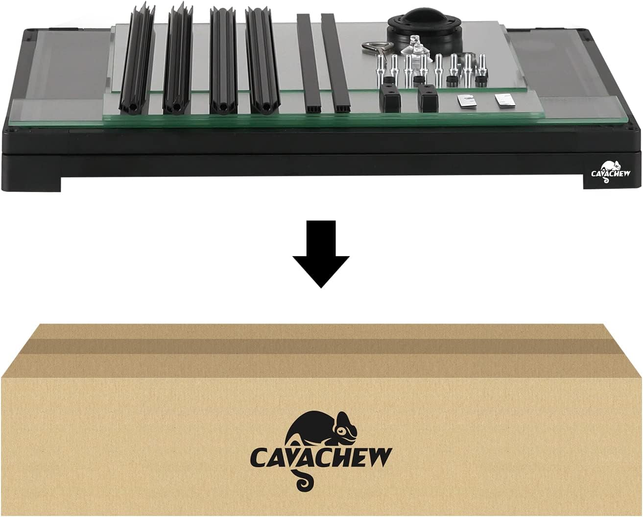 34 Gallon Reptile Tank, Glass Reptiles Terrarium 24" x 18" x 18", Sliding Door, Top Ventilation, Cable Pass, Humidify Hole, Glass Reptile Cage Habitat for Bearded Dragon, Lizard, Snake, Gecko