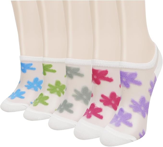 Benefeet Sox Sheer No Show Socks Women Girls Cute Thin Mesh Low Cut Liner Socks for Loafers Boat Shoes