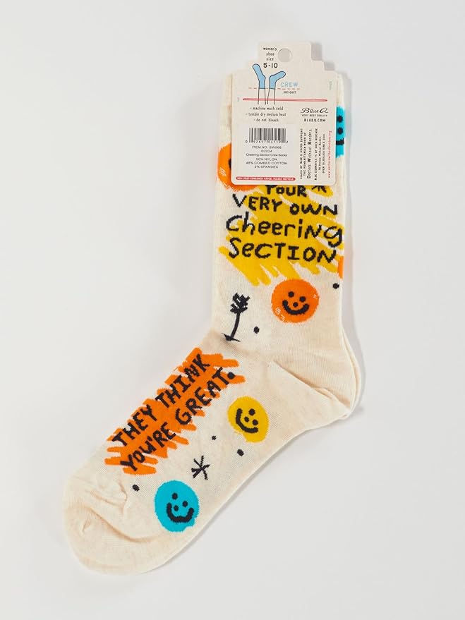 Blue Q Women's Funny Novelty Crazy Crew Socks with Sayings