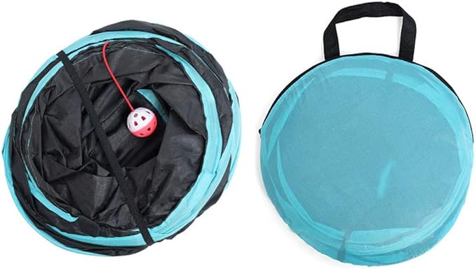 iHOO Cat Tunnels S-Way Crinkle Play Toys Collapsible Tube with Ball Maze Cat House Pet Interactive for Cat Puppy Kitten Rabbit 5-Way Tunnel