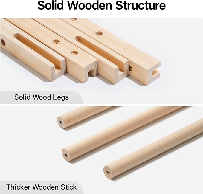 MEWOOFUN Cat Hammock Bed Elevated Pet Bed for Indoor Cats or Puppy, 21.7" X 16" Floor Standing Dog Bed Pet Resting Hammock for Cats & Small Dogs (Plush Beige)